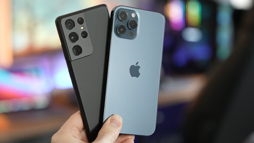 مقایسه گوشی های پرچمدار  سامسونگ  Galaxy S21 Ultra و iPhone 12 Pro Max